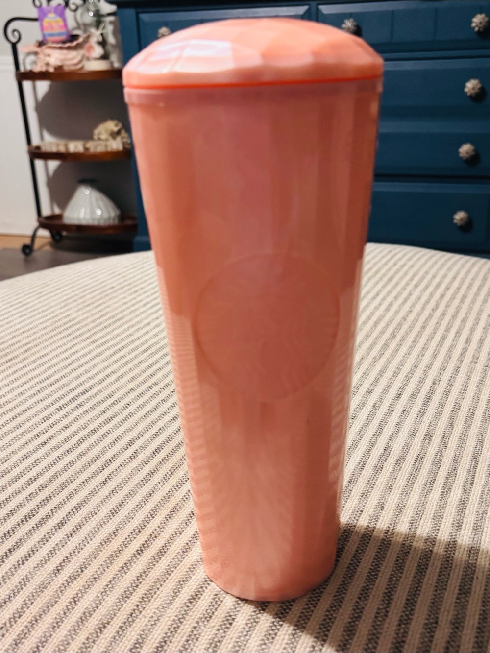Starbucks Tall peach/Pink Travel Tumbler